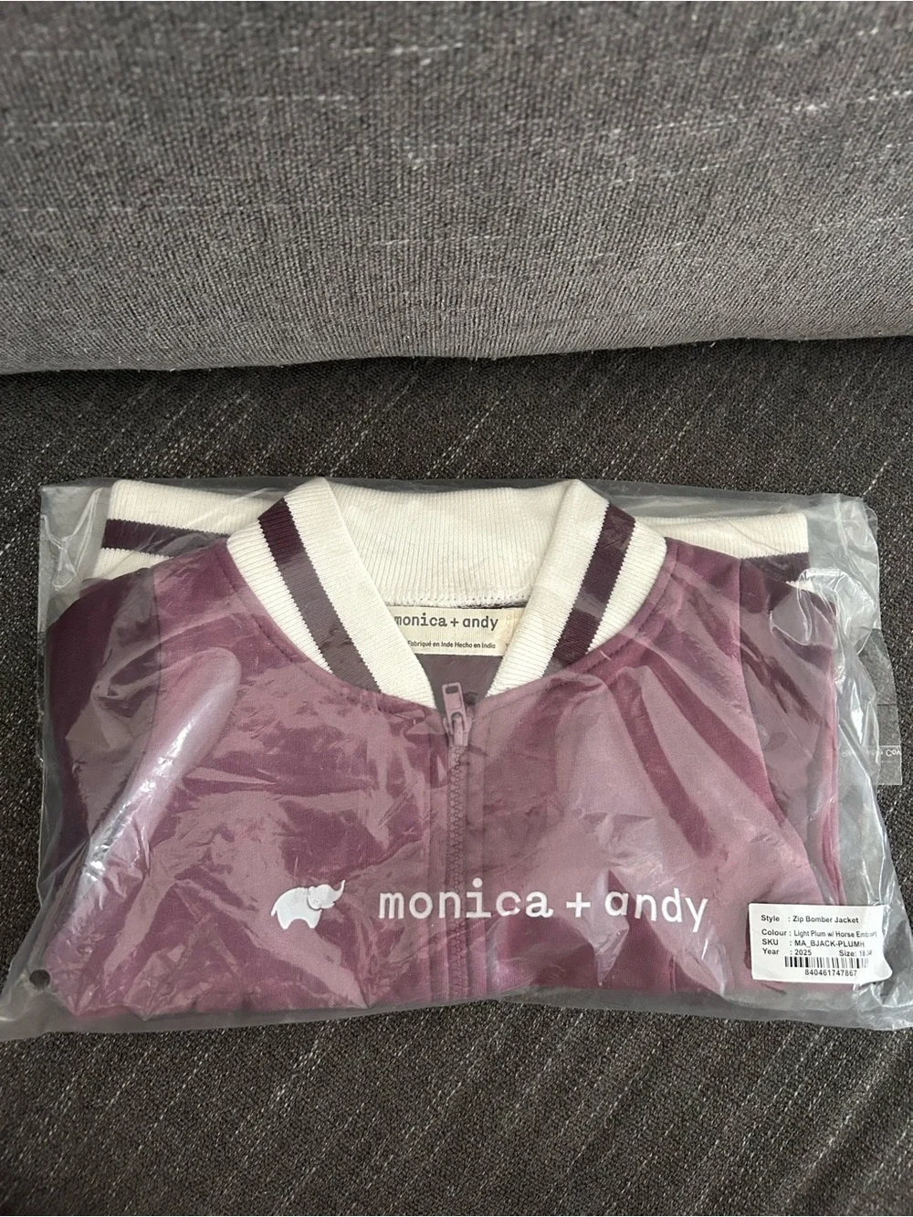 Monica + Andy Horse Bomber Jacket 18-24M Organic Cotton NWT